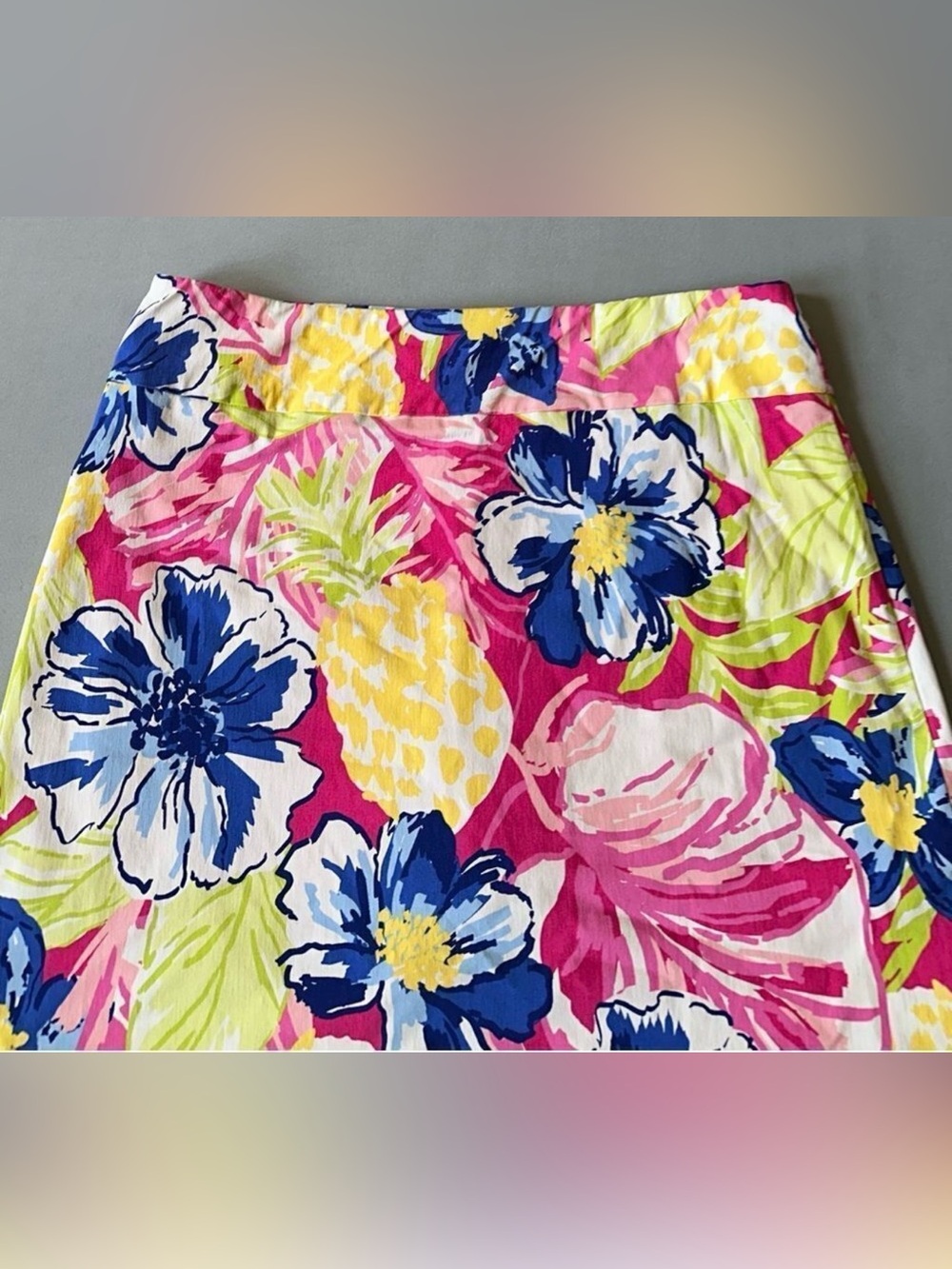 Rafaella Pink Floral Skort with Blue & Yellow Accents - Picture 2 of 8